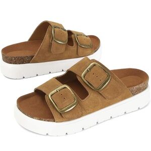 Brown Suede Women's Sandals